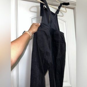 Black Velvet Overalls